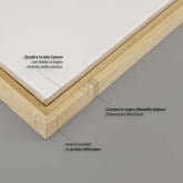 Tela per Pittori Intelaiata con cornice Legno Naturale con Scalino in Legno Massello